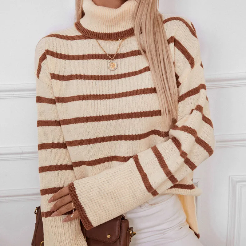 Ten elegancki i stylowy sweter jest niezbędny dla każdego, kto chce pozostać ciepły i modny w tym zimowym wełnianym swetrach, swetry o wysokiej szyi.