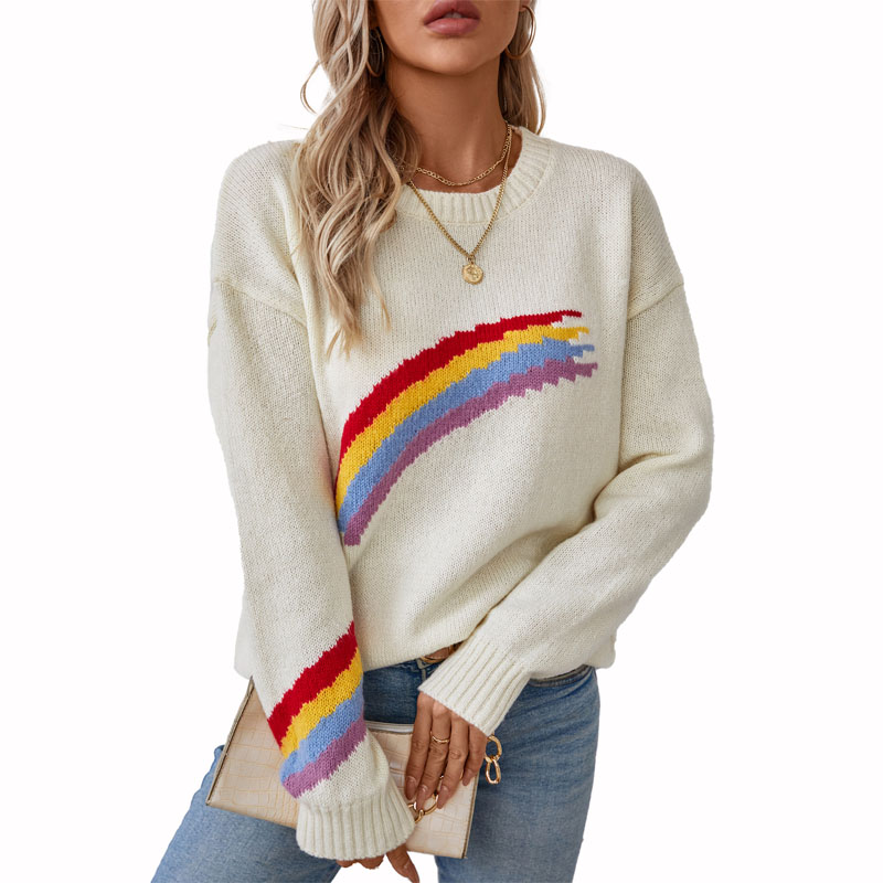 Kobiet Rainbow Sweted